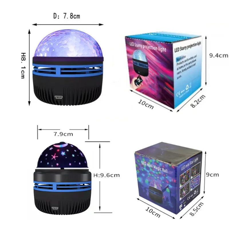 Rotating Aurora LED Colorful Projector Light with Remote Control