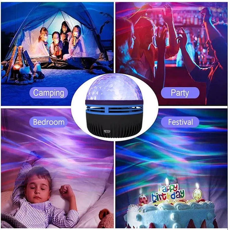 Rotating Aurora LED Colorful Projector Light with Remote Control